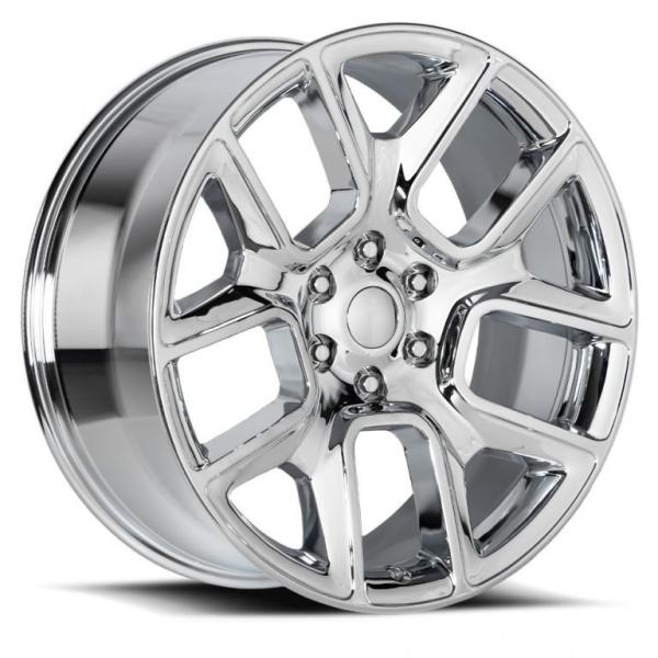 Grey Dodge RAM 1500 Chevrolet Replica Wheels 22 Inch 5 Lug 2684 5x5.5