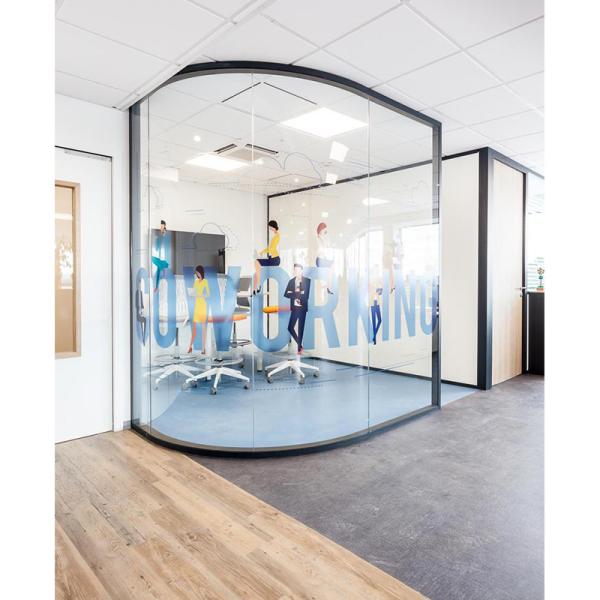Salle de réunion cadre en aluminium vitré unique mur de séparation robuste durable
