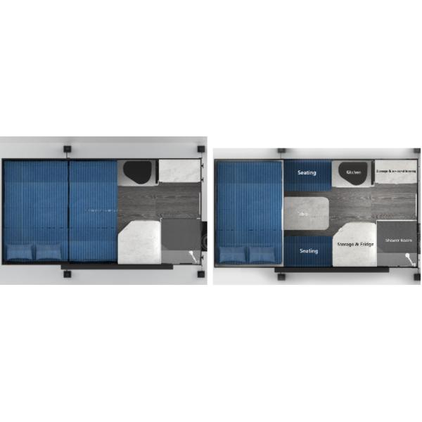 Topper Truck Travel Trailer Outdoor rv tous terrains pliable prennent le bruit 4x4 vers le haut de la remorque