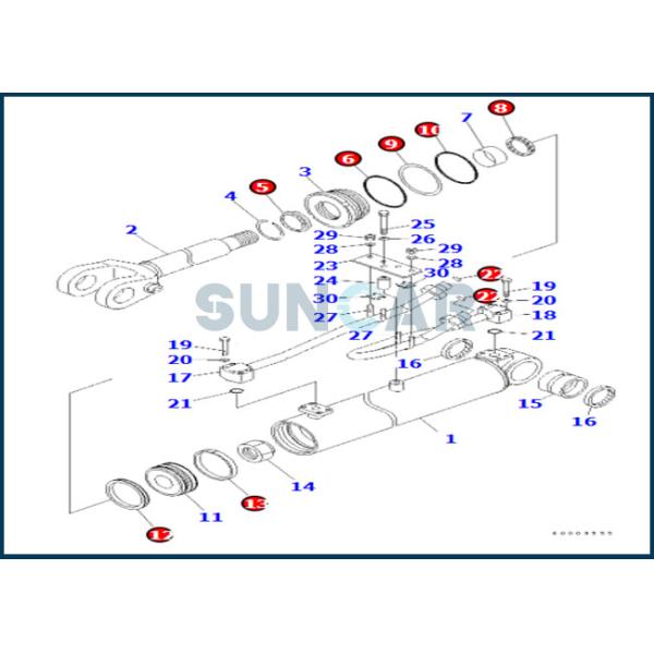 418-62-05000 4186205000 Lift Cylinder Seal Repair Kit for WA250-5 WA250-6