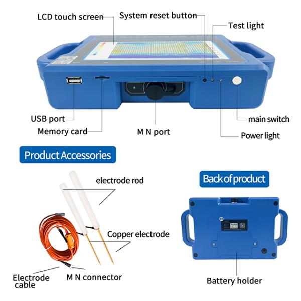 PQWT S150 Détecteur d'eau souterraine 150m Profondeur Cartographie automatique