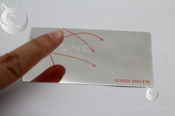 Credit Logo Printing Metal Mirror Business Card Etch Engrave Crafted Rectangle Shape