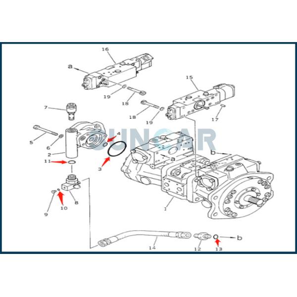 Seal Kit For 708-21-04033 7082104033 Hydraulic Pump KOMATSU PC60 PC70