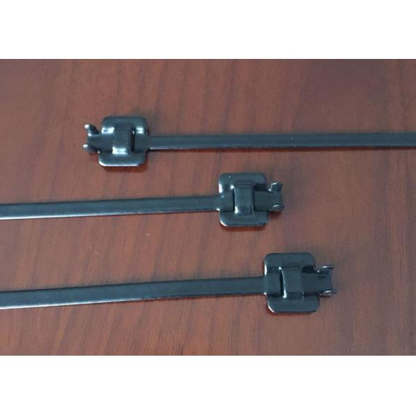 Quick Release Tie Wraps , High Temperature Zip Ties Halogen Free Polyester Coating