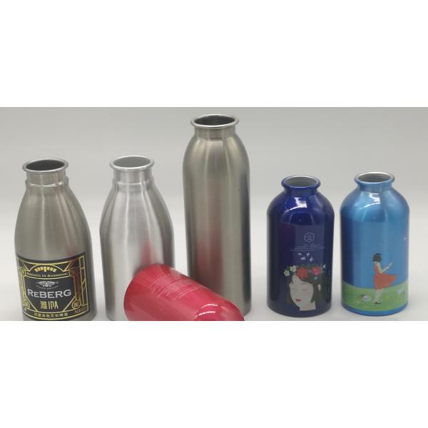 Empty Cosmetic Aluminum Bottles , Refillable Travel Airless Cosmetic Bottles