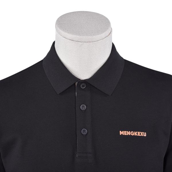 92 Poliéster 8 Spandex Camisas de polo para hombres Manga larga Polo sencillo Antiarrugas