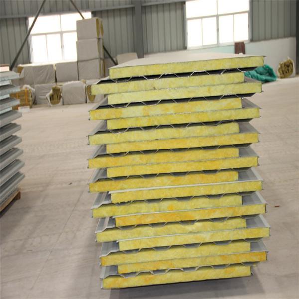 corrugated container home glass wool sandwich panel 1150-50-0.6mm galvanized steel up