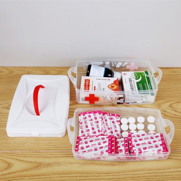 Medication Storage Box With Handle For Workplace Home Car
