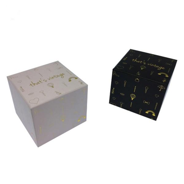 Square Gift Box  Foil  Stamping Logo  Design , Coloured Gift Boxes