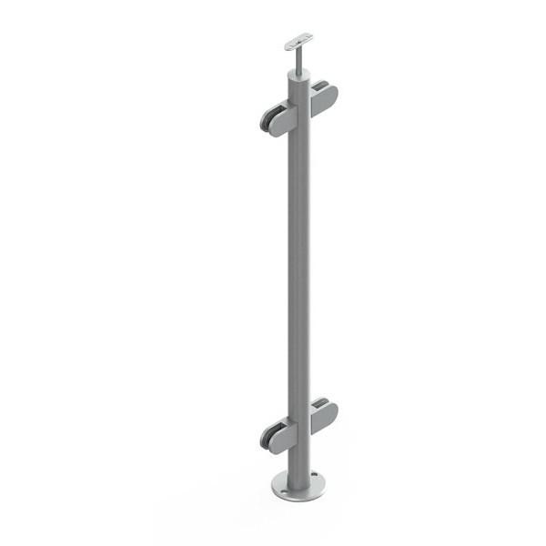 V2A / V4A Stainless Steel Railing Balusters , Commercial Glass Balcony Railing