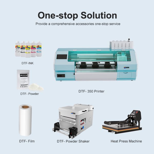 FCOLOR Factory Delivery DTF Machine Film Printer Heat Transfer Printing T Shirt Printing Xp600 Printer Head A3 DTF Printer