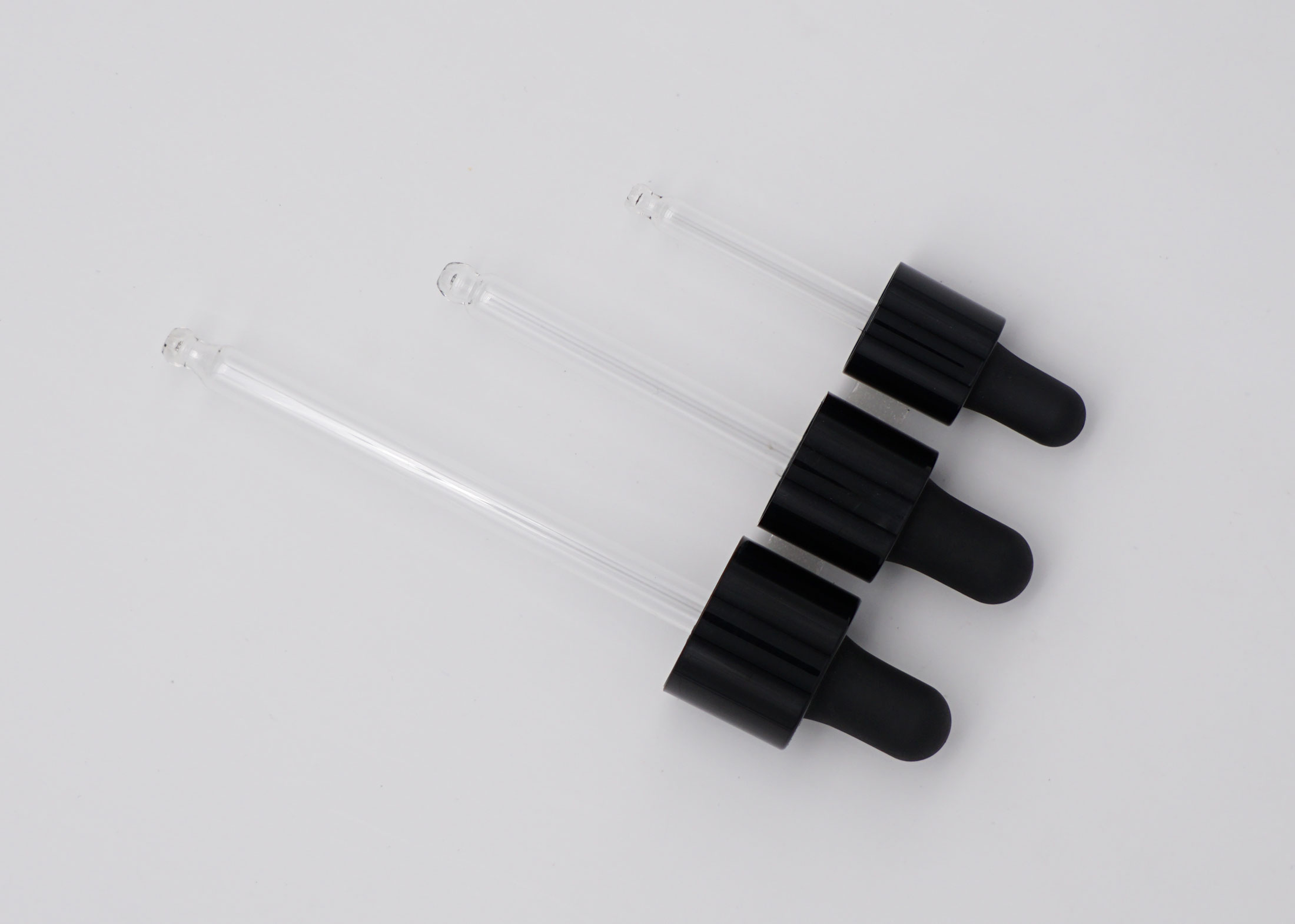 капельница 15mm 18mm 24mm черная стеклянная капает ровную пластиковую крышку из пипетки для бутылок