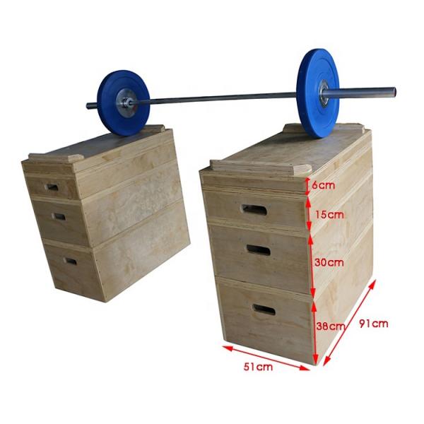 Adjustable Weightlifting  Jerk Blocks Wooden Fitness Equipment Wholsesale Supplier