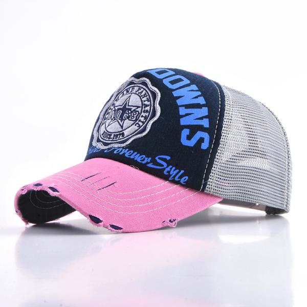 Vintage Adjustable 5 Panel Trucker Hat Men Women Summer Washed Trucker Cap