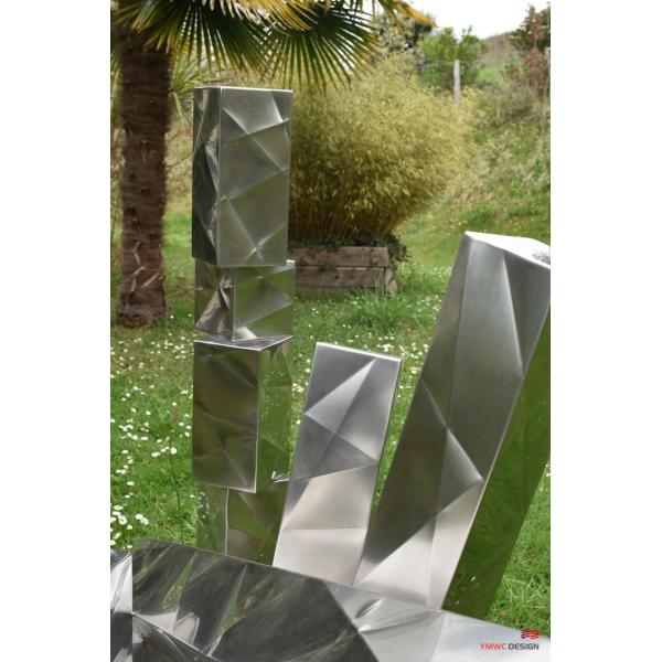 Artistic Installation Large Outdoor Abstract Stainless Steel Sculpture for Home Decor