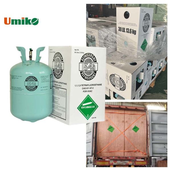 R134a Refrigerant Gas 13.6kg 30lb Gas Refrigerante for Automobile Air Conditioner