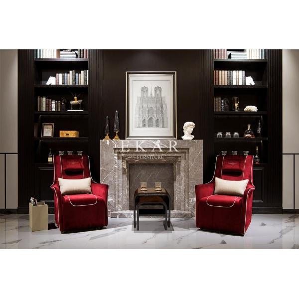 Modern Leather Relaxing Italian Design Armchair Upholstered Chair  W006SF11A