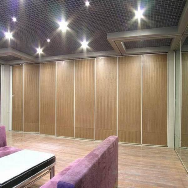 Commercial Movable Aluminum Office Sliding Partition Walls With Smooth Arc-Shaped Frame