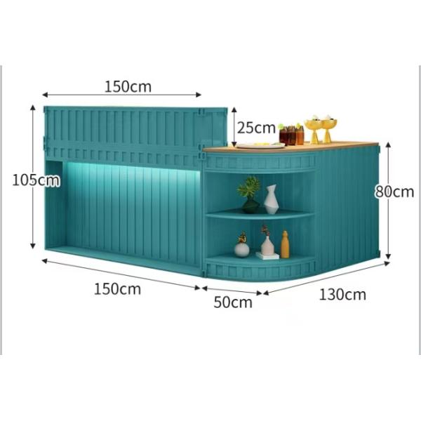 Iron Type Arc Modeling Modern Bar Counter Custom Made
