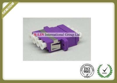 Plastic Housing Quad LC Fiber Optic Adapter OM4 For Telecommunication Network