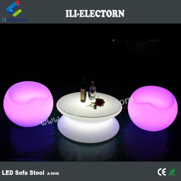 Muti Color RGB LED Light Cocktail Table , Waterproof Light Up Bar Furniture