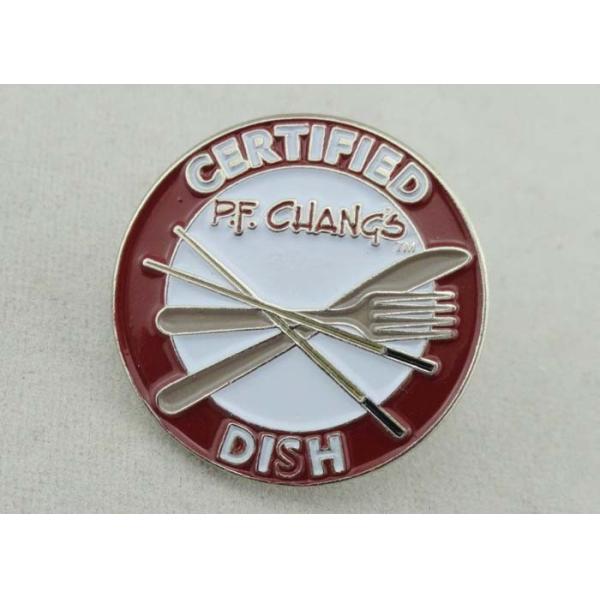Iron Soft Enamel Pin By Die Struck With Certified Dish, Nickel Plating