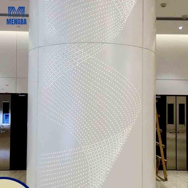 Stadiums Aluminium Exterior Wall Cladding 1mm / 2mm Thickness Column Cover