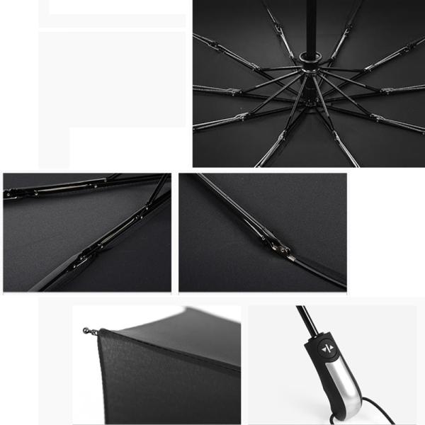 Plastic Handle 23inch 10K 190T Pongee Automatic Folding Umbrella for School Campaigns