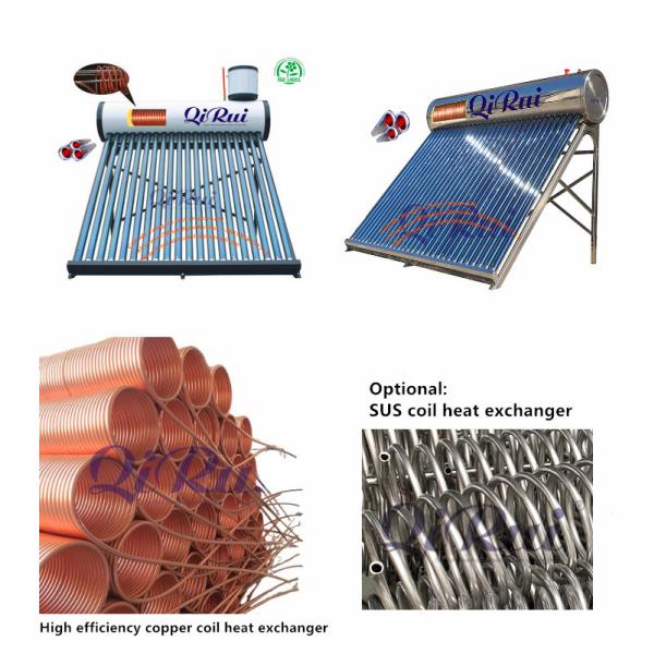 150L 200L 240L 250L 300L Tipo compacto aquecedor de água solar de telhado com alta durabilidade