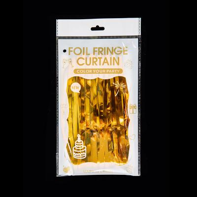 Christmas School Party Decoration Foil Fringe Curtain Backdrop In Modern Design