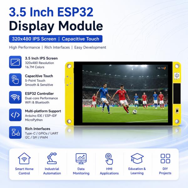 3.5 Inch ESP32 IPS Display 320x480 ESP32 Capacitive Touch Screen