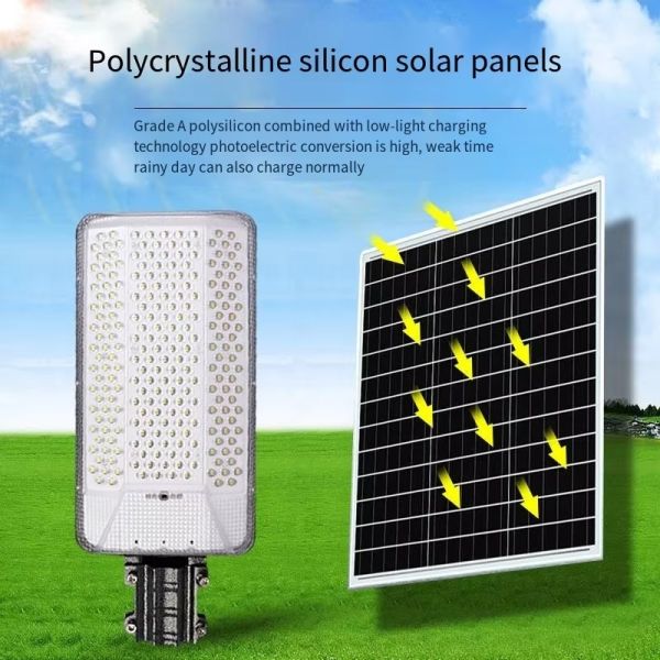 High Brightness LED Solar Street Light IP65 Waterproof for Outdoor Road Yard