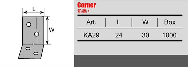 Modern Design Zinc Plating Steel L-shaped Shelf Brackets for Furniture Joint Support