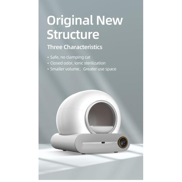 Caja de basura inteligente para gatos Tuya Caja de basura inteligente de limpieza cerrada silenciosa
