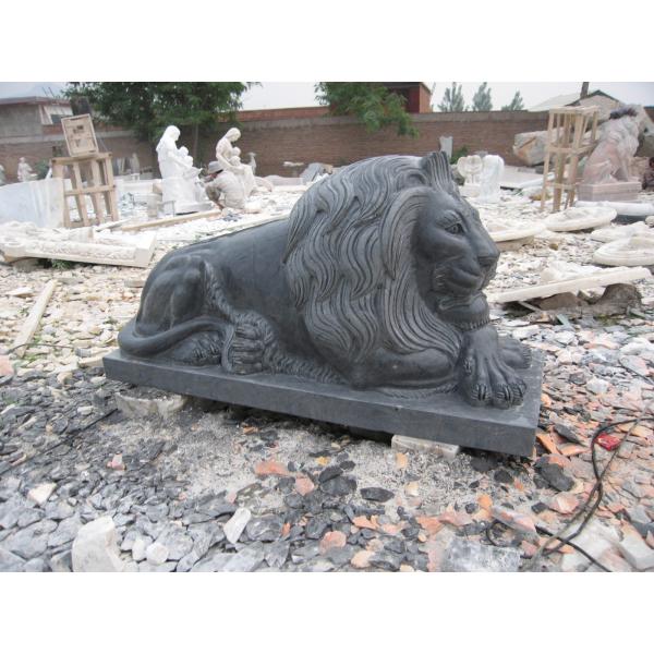Zoo Decoration Customized Polished Marble Lion Sculpture