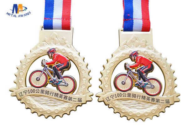 Wheel Shape 70mm 3mm Thickness Cycle Stock Medals