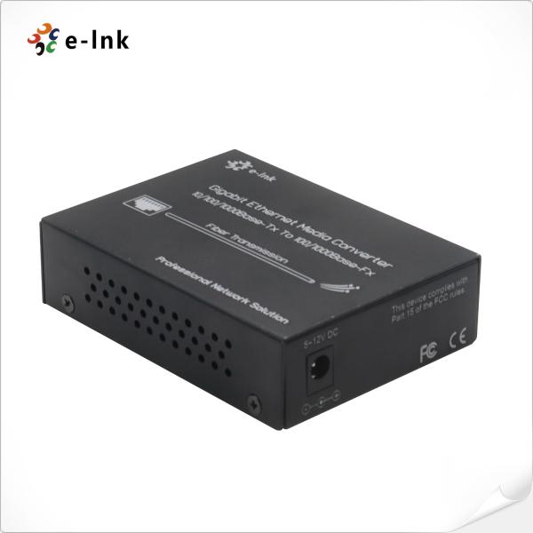 10/100/1000Base-T to 100/1000Base-F Gigabit Ethernet Fiber Media Converter SFP Slot