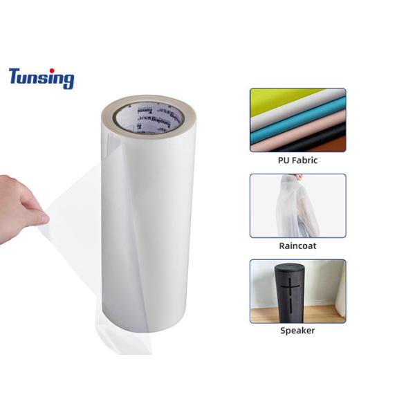 Película de poliuretano de fusión en caliente adherencia fuerte 138cm ancho para la unión chaqueta de lluvia