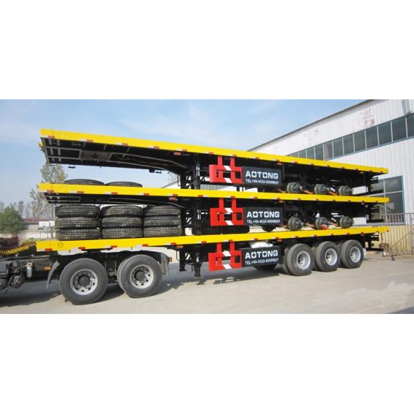 Прицеп плоскостопного типа на 40 футов с тремя осями для контейнерной перевозки 45 футов с плоскостопным погрузчиком