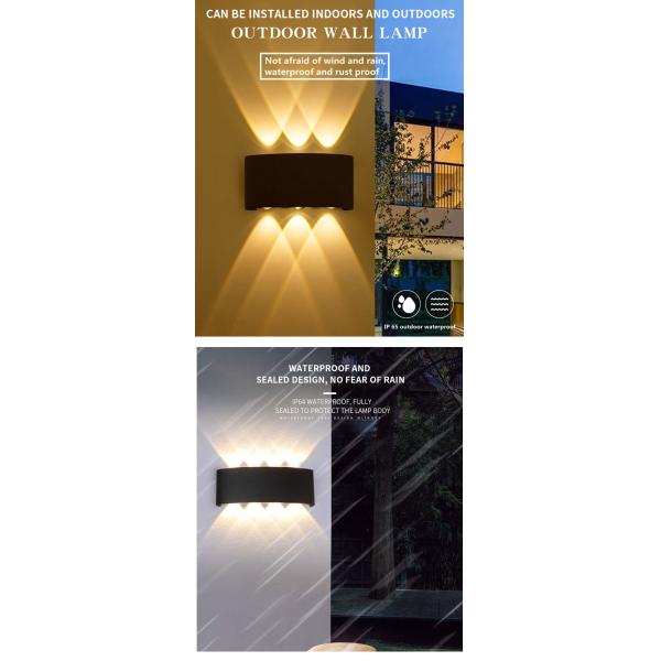 4w 6w Wall Lamp Ac85-265v sand black / sand white 3000k/6000k Aluminum + Acrylic