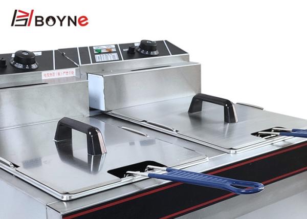 Hotel Commercial Kitchen Cooking Equipment Snack Food Double Tank Desk Top Fryer 22L