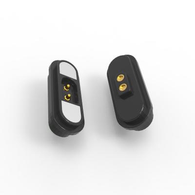 2pin right angle pogo pin magnetic power connector for camera and audio application