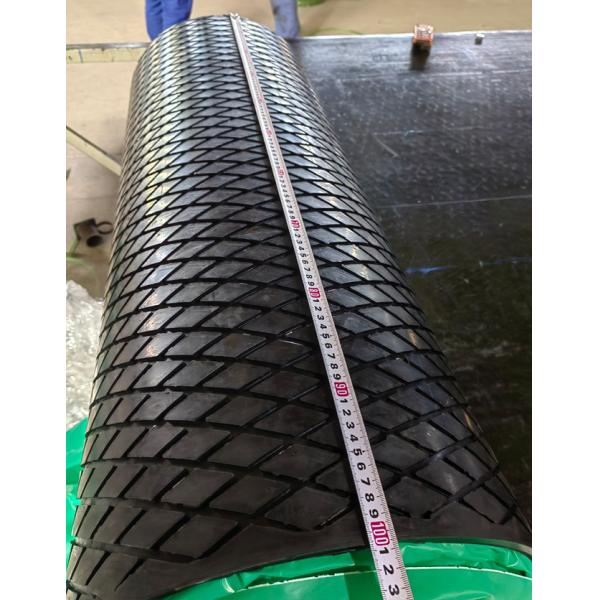 Rubber Diamond Conveyor Pulley Lagging Cold Vulcanizing Pulley Lagging Rubber Sheet