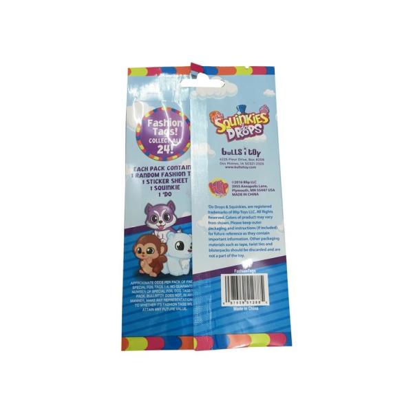 Plastic Back Seal Bag Colorful Printing Heal Seal Mylar Bags Side Gusset Bags With Handle