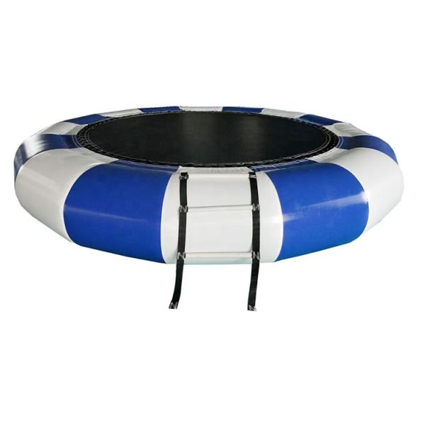 Outdoor Floating Inflatable Water Toys Trampoline With Metal Structure And Spring