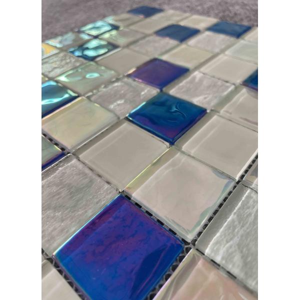 Electroplated Glass Mosaic Tiles 300x300mm for Swimming Pools