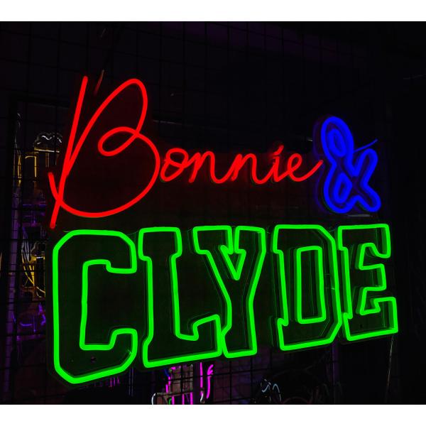 Любовник Bonnie&clyde поля неоновую вывеску дома спальни партии