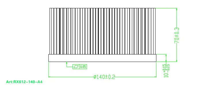 Anodized 30W Skiving Heat Sink Tubular Thermal Dissipation Design