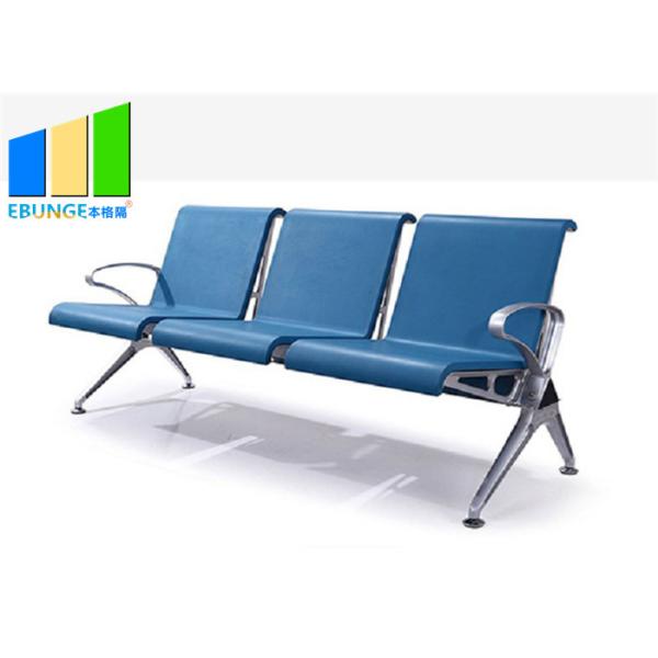 Голубой PU алюминиевого сплава кроет кожей 5 стульев аэропорта банка Seaters ждать