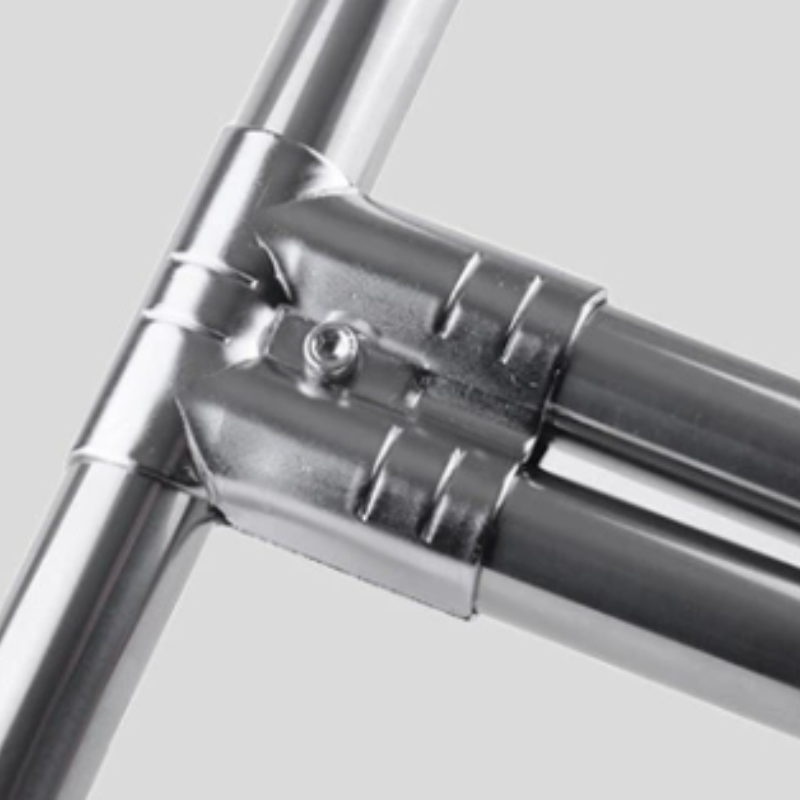 HJ-14 Chromage plaqué joints de tuyaux métalliques ronds / connecteurs / connecteur de tube 3 voie pour la ligne de montage du système de tuyauterie maigre